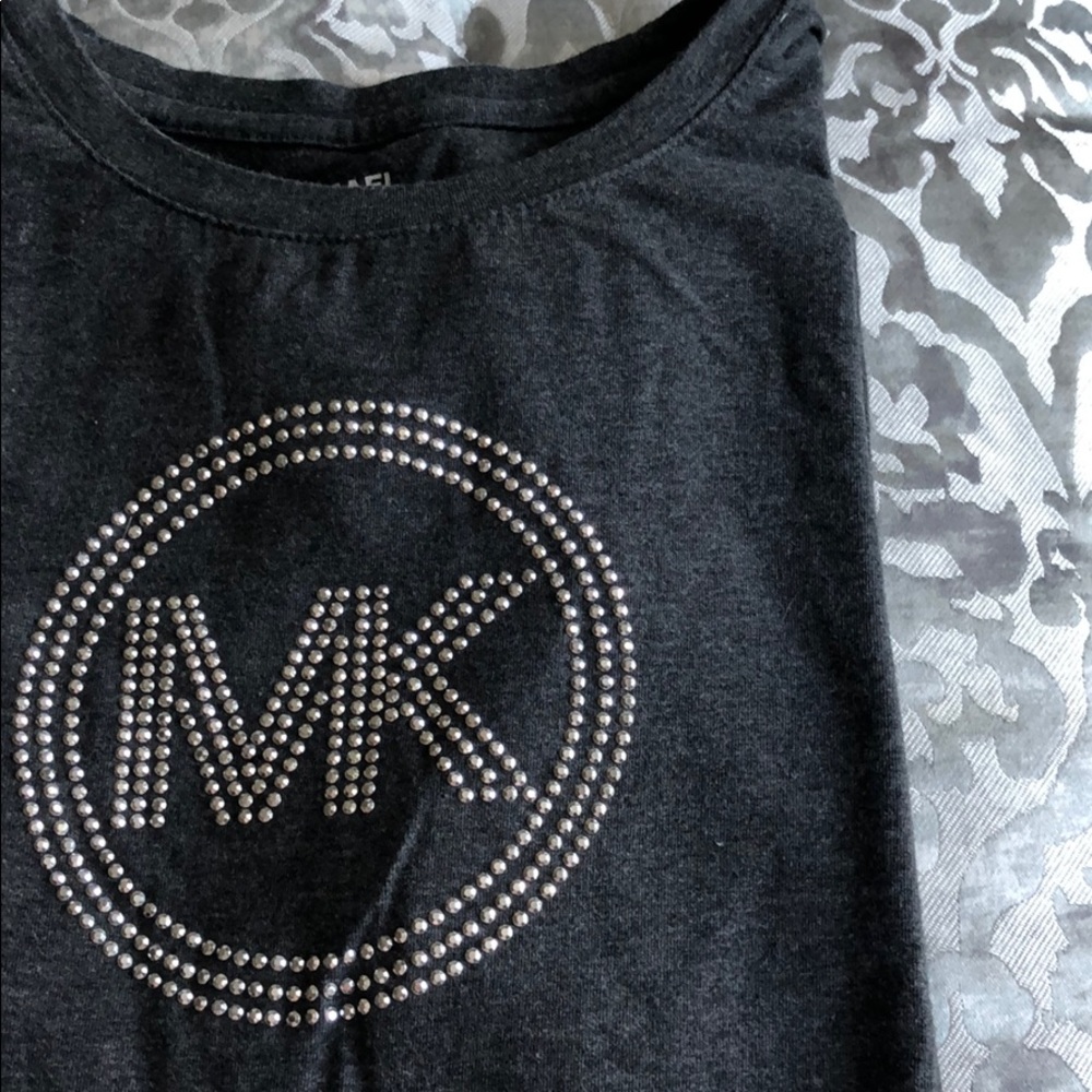 Michael Kors Jeweled Dark Grey Shirt Medium